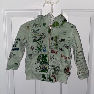 True Religion Graphic Zip Up Hoodie - 12-18M